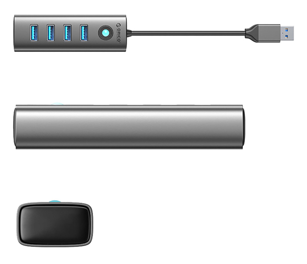 Orico USB-A - 4x USB-A 3.0 - szary - 1343450 - zdjęcie 2